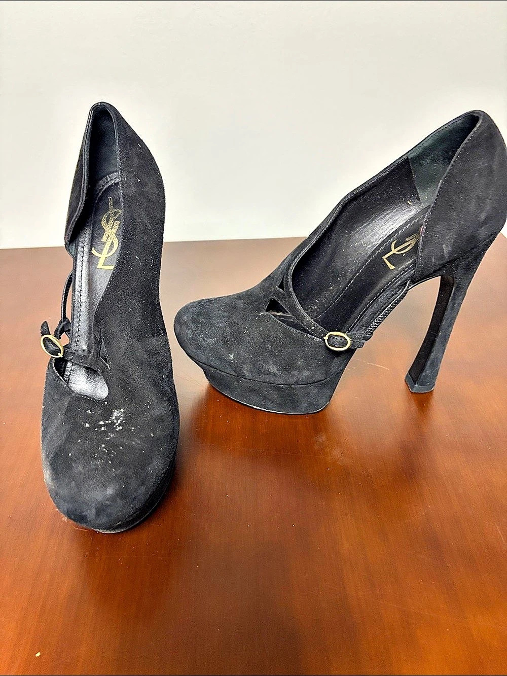 Yves Saint Laurent Tribtoo Platform Mary Jane Pumps Black
